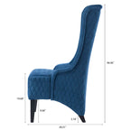 Fauteuil d'appoint en velours à oreilles avec pieds en bois – Bleu / Gris / Vert Rétro, Monoplace