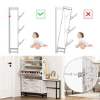 Meuble à chaussures de style ferme blanc avec tiroirs basculants, ménage de 2 personnes, rangement d'entrée