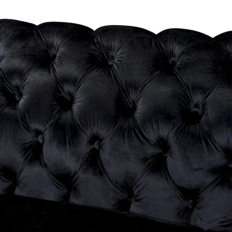 Canapé Chesterfield capitonné en velours avec pieds en acier inoxydable | 3 places | Beige / Gris / Noir / Bleu