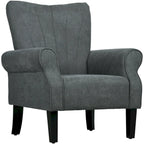 Fauteuil d'appoint gris foncé, style mi-siècle, une place