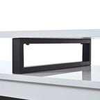 Meuble TV Extensible Blanc Laqué avec Tiroirs et Placard, pour TV jusqu'à 100"