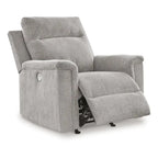 Fauteuil inclinable et basculant électrique Ash Gray, micro-chenille, une place