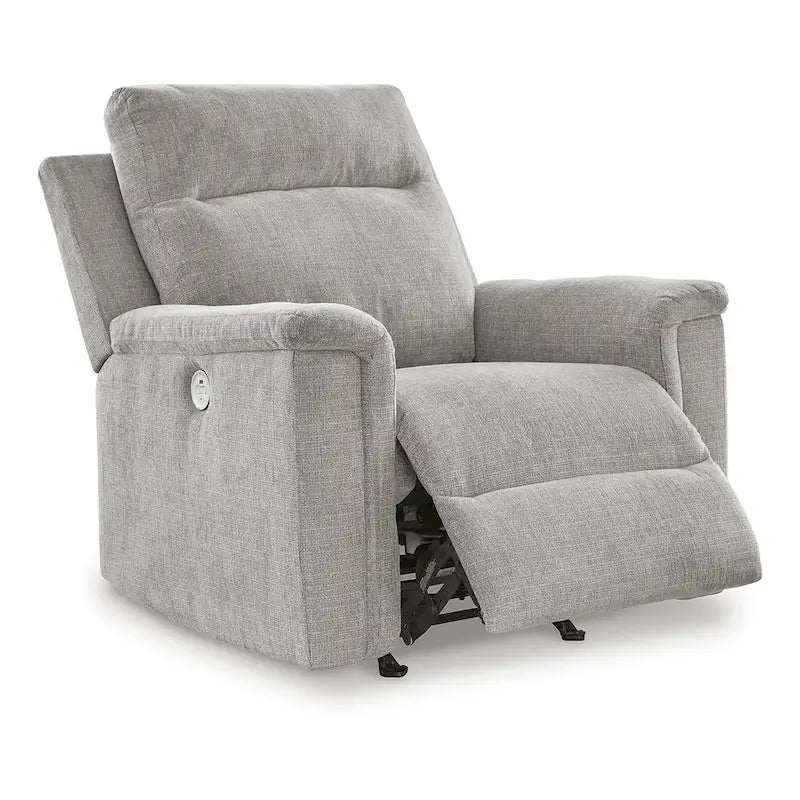 Fauteuil inclinable et basculant électrique Ash Gray, micro-chenille, une place