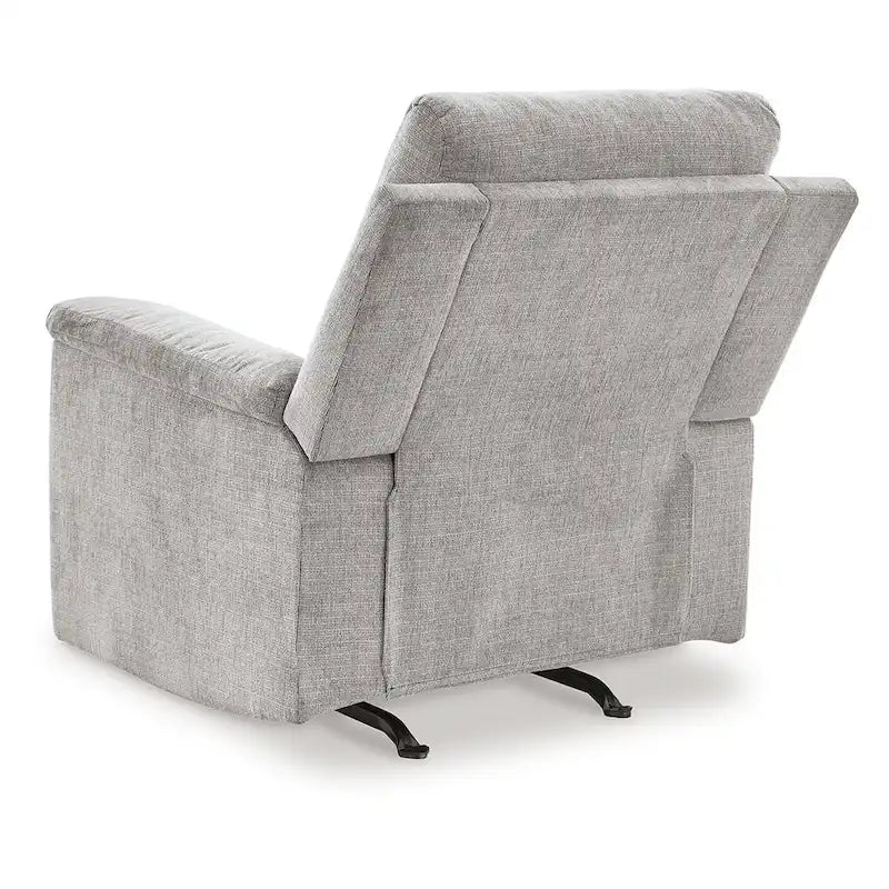 Fauteuil inclinable et basculant électrique Ash Gray, micro-chenille, une place