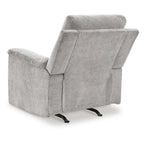 Fauteuil inclinable et basculant électrique Ash Gray, micro-chenille, une place