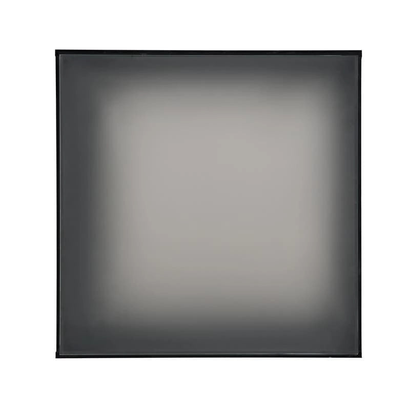 Table basse carrée noire/blanche avec lumières LED 16 couleurs et plateau en verre trempé dépoli