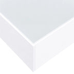 Table basse carrée noire/blanche avec lumières LED 16 couleurs et plateau en verre trempé dépoli