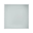 Table basse carrée noire/blanche avec lumières LED 16 couleurs et plateau en verre trempé dépoli
