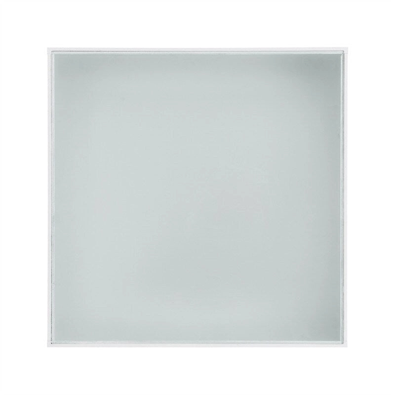 Table basse carrée noire/blanche avec lumières LED 16 couleurs et plateau en verre trempé dépoli