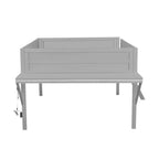 Lit mezzanine jumeau gris avec bureau et LED, 1 personne