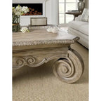 Table basse carrée en ardoise antique, style européen traditionnel, 4 places