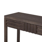 Console à rayures marron / noir / bleu marine avec 2 tiroirs et étagère inférieure – 1 place