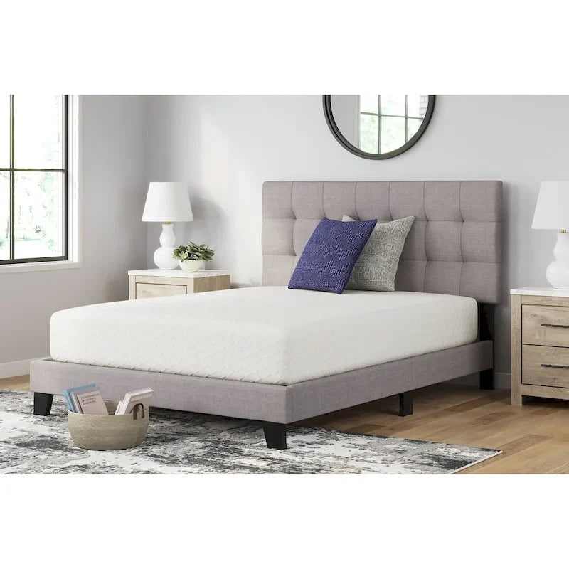 Matelas en mousse à mémoire de forme et ensemble sommier réglable 12 po noir/blanc – Grand lit/Très grand lit, 2 personnes