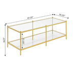 Table basse 2 niveaux chrome et verre – Style moderne pour salon, peut accueillir 1 à 4 personnes