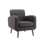 Fauteuil capitonné, options tissu et PU, une place – Plusieurs coloris