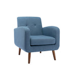 Fauteuil capitonné, options tissu et PU, une place – Plusieurs coloris