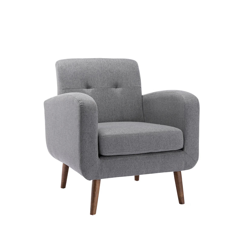 Fauteuil capitonné, options tissu et PU, une place – Plusieurs coloris