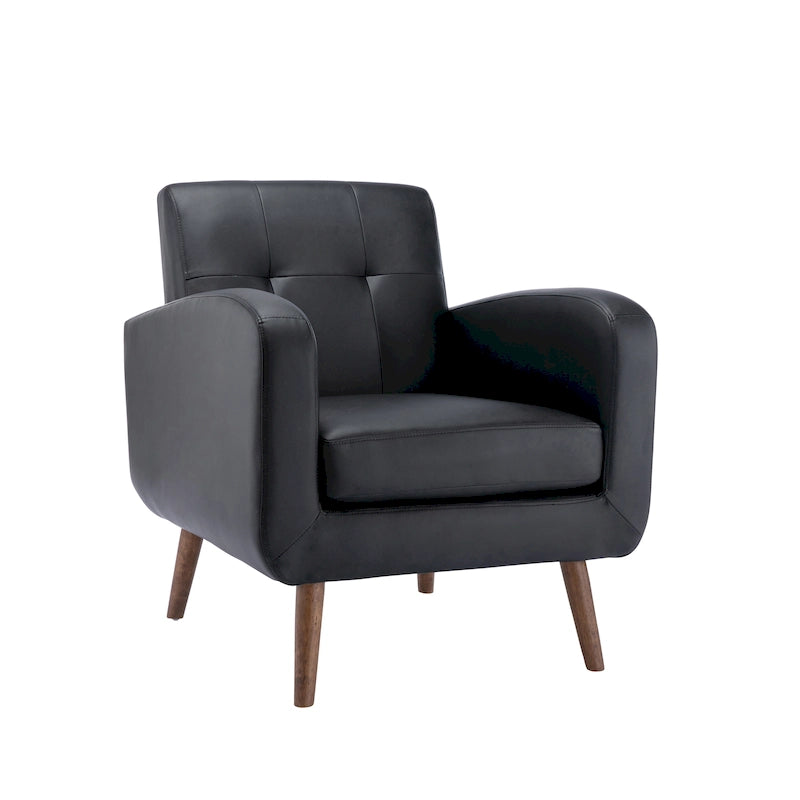 Fauteuil capitonné, options tissu et PU, une place – Plusieurs coloris
