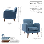 Fauteuil capitonné, options tissu et PU, une place – Plusieurs coloris