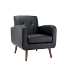 Fauteuil capitonné, options tissu et PU, une place – Plusieurs coloris