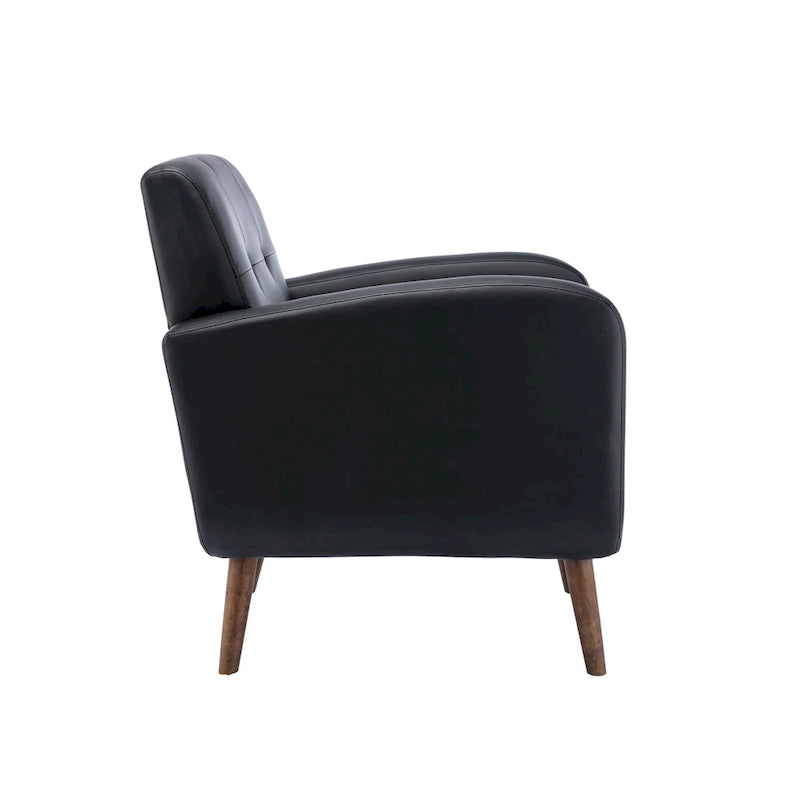 Fauteuil capitonné, options tissu et PU, une place – Plusieurs coloris