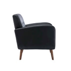 Fauteuil capitonné, options tissu et PU, une place – Plusieurs coloris