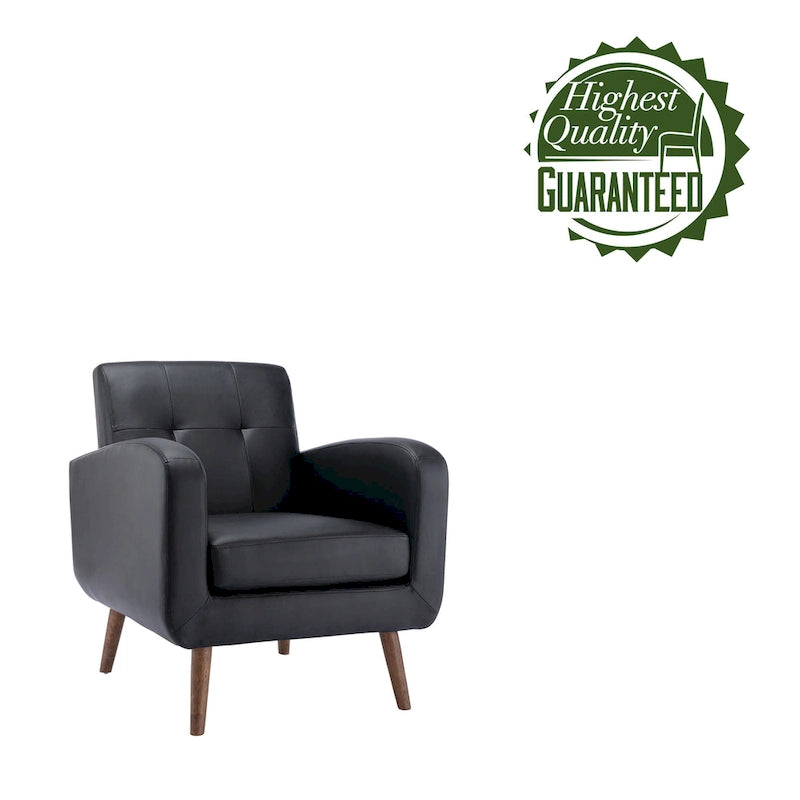 Fauteuil capitonné, options tissu et PU, une place – Plusieurs coloris