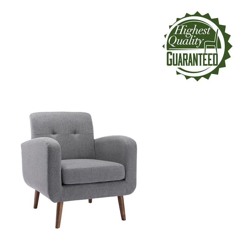 Fauteuil capitonné, options tissu et PU, une place – Plusieurs coloris