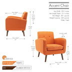 Fauteuil capitonné, options tissu et PU, une place – Plusieurs coloris
