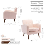 Fauteuil capitonné, options tissu et PU, une place – Plusieurs coloris