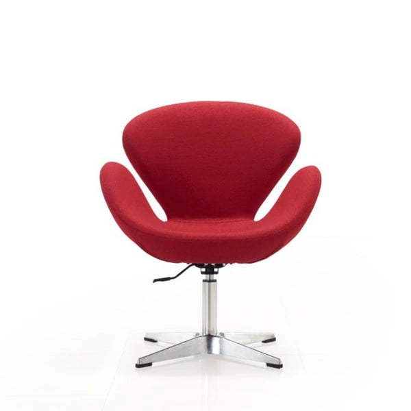 Fauteuil d'appoint pivotant réglable en tissu rouge / orange / gris / vert / bleu – Monoplace