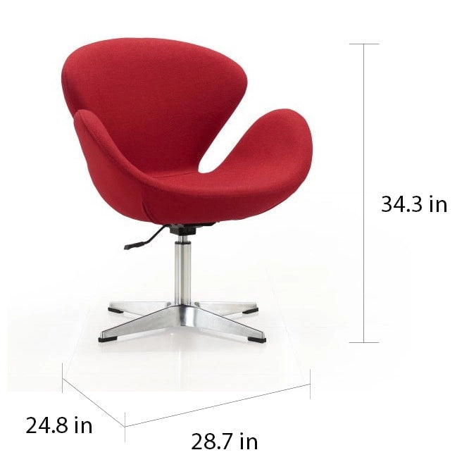 Fauteuil d'appoint pivotant réglable en tissu rouge / orange / gris / vert / bleu – Monoplace