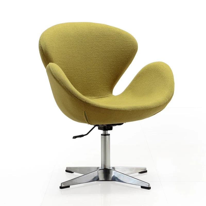 Fauteuil d'appoint pivotant réglable en tissu rouge / orange / gris / vert / bleu – Monoplace