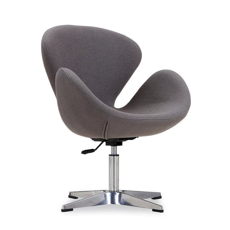 Fauteuil d'appoint pivotant réglable en tissu rouge / orange / gris / vert / bleu – Monoplace