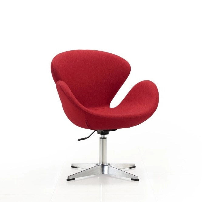 Fauteuil d'appoint pivotant réglable en tissu rouge / orange / gris / vert / bleu – Monoplace