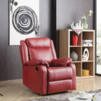 Fauteuil inclinable à bascule en similicuir, un place – Gris / Rouge / Crème / Marron foncé / Noir / Perle
