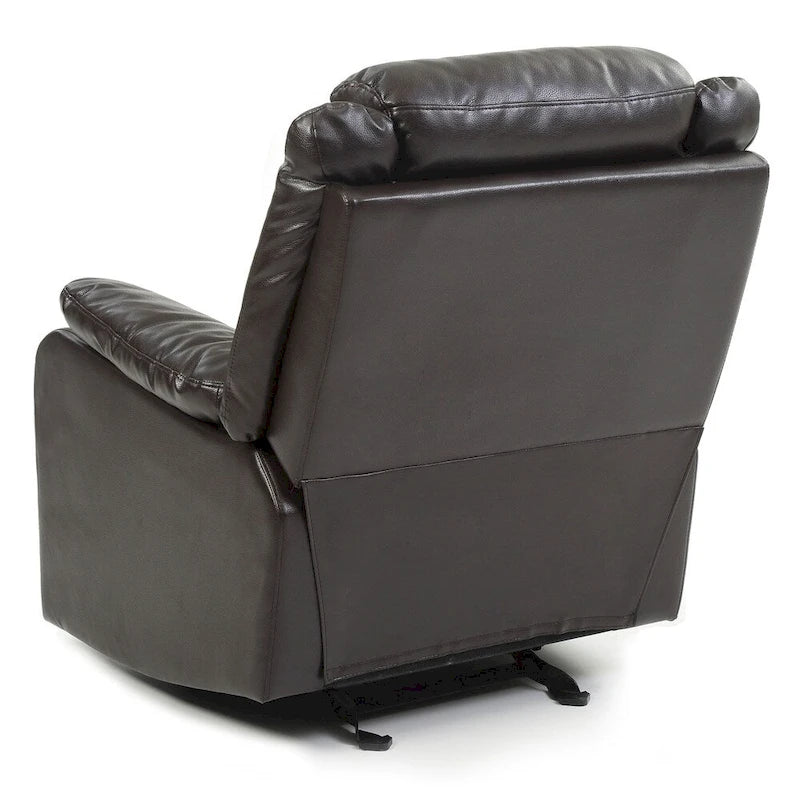 Fauteuil inclinable à bascule en similicuir, un place – Gris / Rouge / Crème / Marron foncé / Noir / Perle