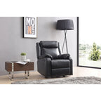 Fauteuil inclinable à bascule en similicuir, un place – Gris / Rouge / Crème / Marron foncé / Noir / Perle