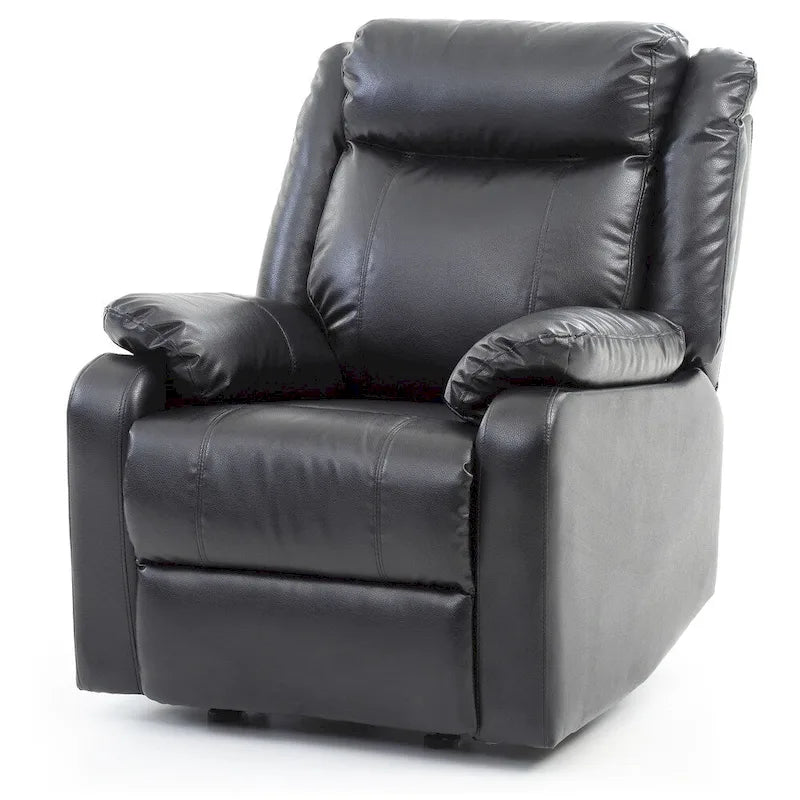 Fauteuil inclinable à bascule en similicuir, un place – Gris / Rouge / Crème / Marron foncé / Noir / Perle