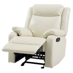 Fauteuil inclinable à bascule en similicuir, un place – Gris / Rouge / Crème / Marron foncé / Noir / Perle