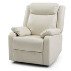 Fauteuil inclinable à bascule en similicuir, un place – Gris / Rouge / Crème / Marron foncé / Noir / Perle