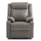 Fauteuil inclinable à bascule en similicuir, un place – Gris / Rouge / Crème / Marron foncé / Noir / Perle