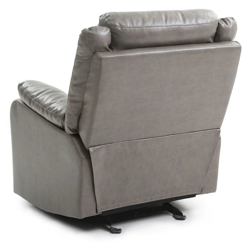 Fauteuil inclinable à bascule en similicuir, un place – Gris / Rouge / Crème / Marron foncé / Noir / Perle