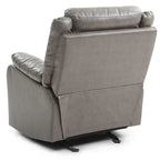 Fauteuil inclinable à bascule en similicuir, un place – Gris / Rouge / Crème / Marron foncé / Noir / Perle