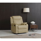 Fauteuil inclinable à bascule en similicuir, un place – Gris / Rouge / Crème / Marron foncé / Noir / Perle