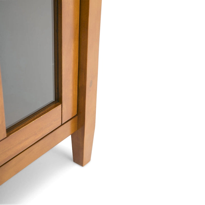 Meuble TV en bois – Brun Miel/Doré Clair/Tabac | Style Shaker