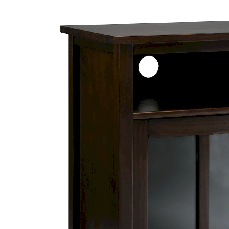 Meuble TV en bois – Brun Miel/Doré Clair/Tabac | Style Shaker