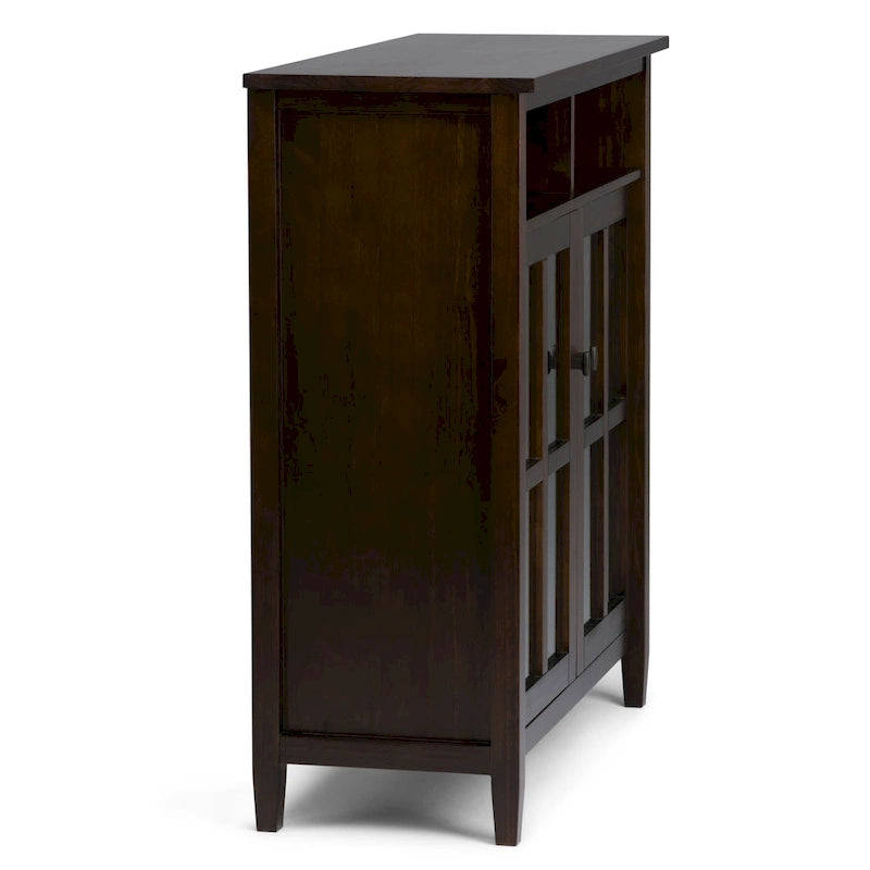 Meuble TV en bois – Brun Miel/Doré Clair/Tabac | Style Shaker