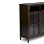 Meuble TV en bois – Brun Miel/Doré Clair/Tabac | Style Shaker