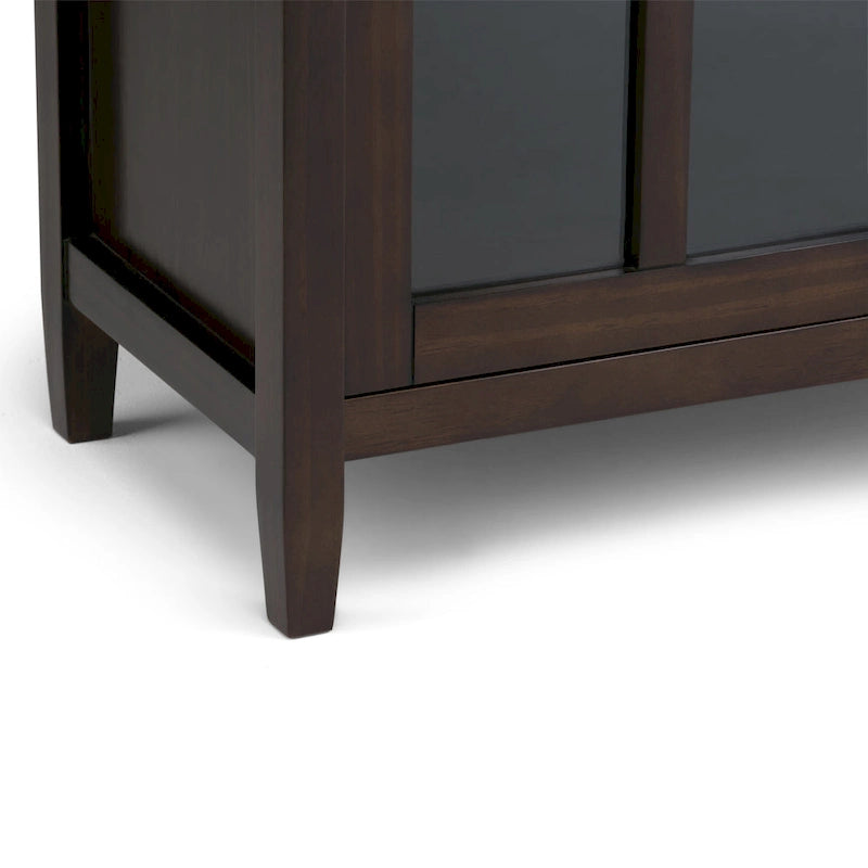 Meuble TV en bois – Brun Miel/Doré Clair/Tabac | Style Shaker